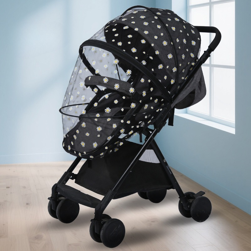 Baby Nursery Trolley - Bebek Arabası Evrensel Sivrisinek Papatya Baskı