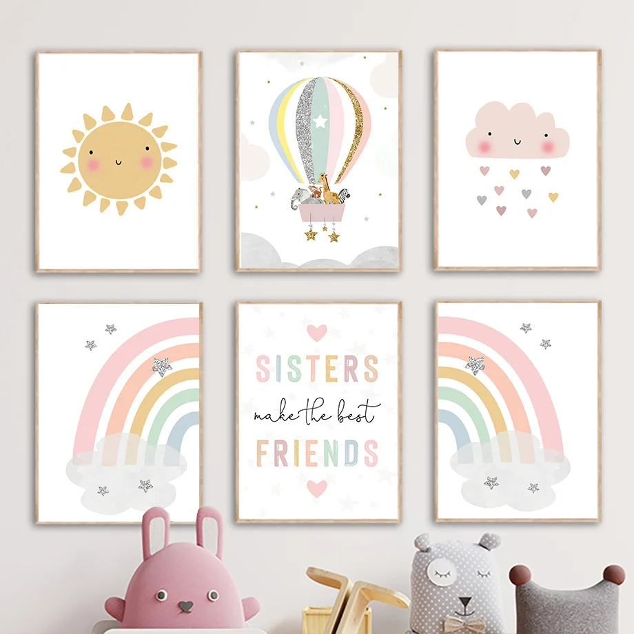 Zürafa Fil Sıcak Balon Güneş G - Baby Nursery Decor Girl incelemesi ve fiyatı