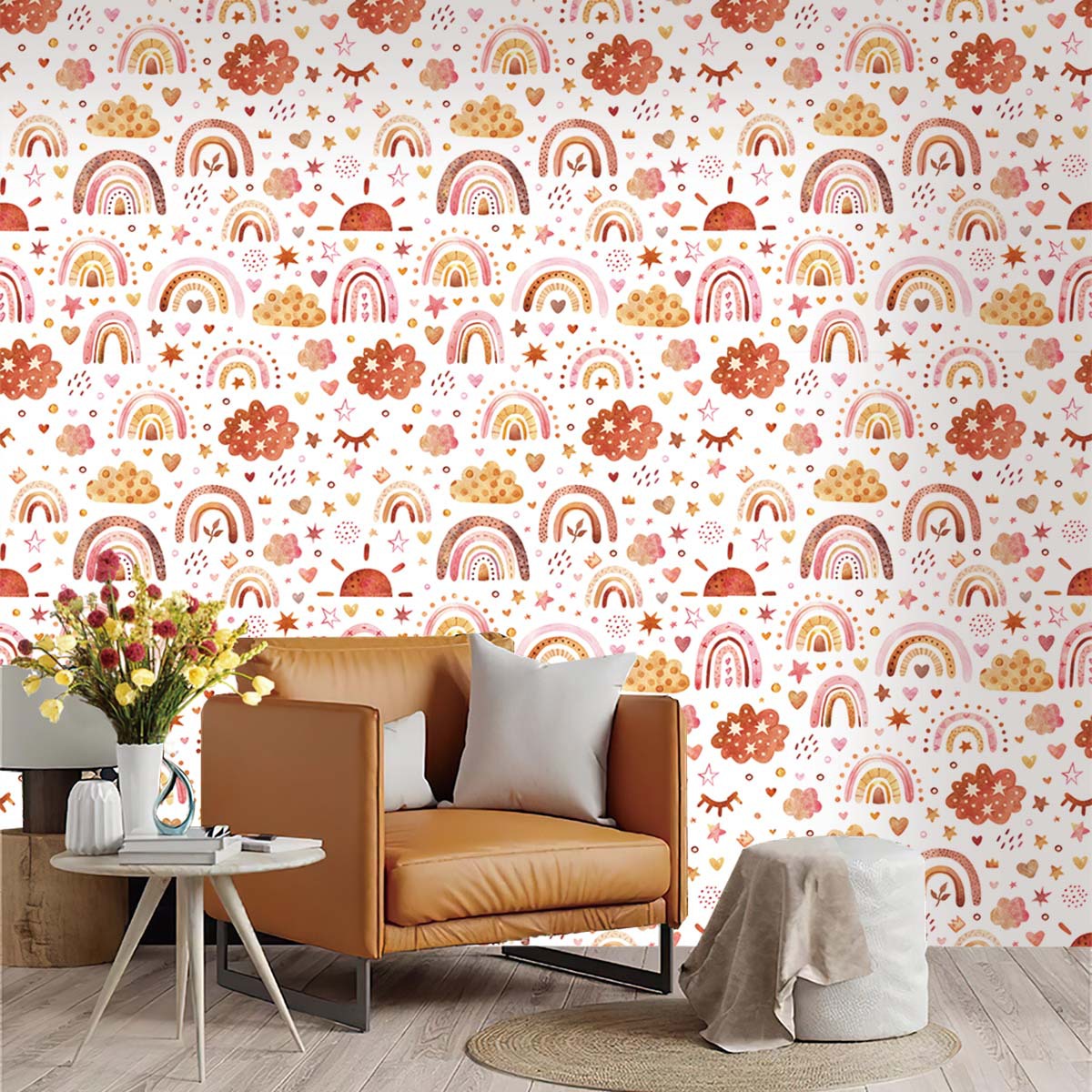 Gökkuşağı Duvar Kağıdı Kendind - Baby Nursery Peel And Stick Wallpaper incelemesi ve fiyatı